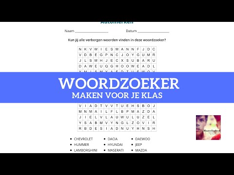 Hoe maak je een woordzoeker?