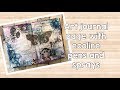 Art journal page with ecoline brush pens and sprays - process video