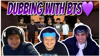 Dubbing and Hanging out with the boys in the studio...They all did great #bts #btsreaction #runbts