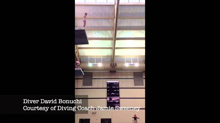 David Bonuchi does a reverse three and a half dive