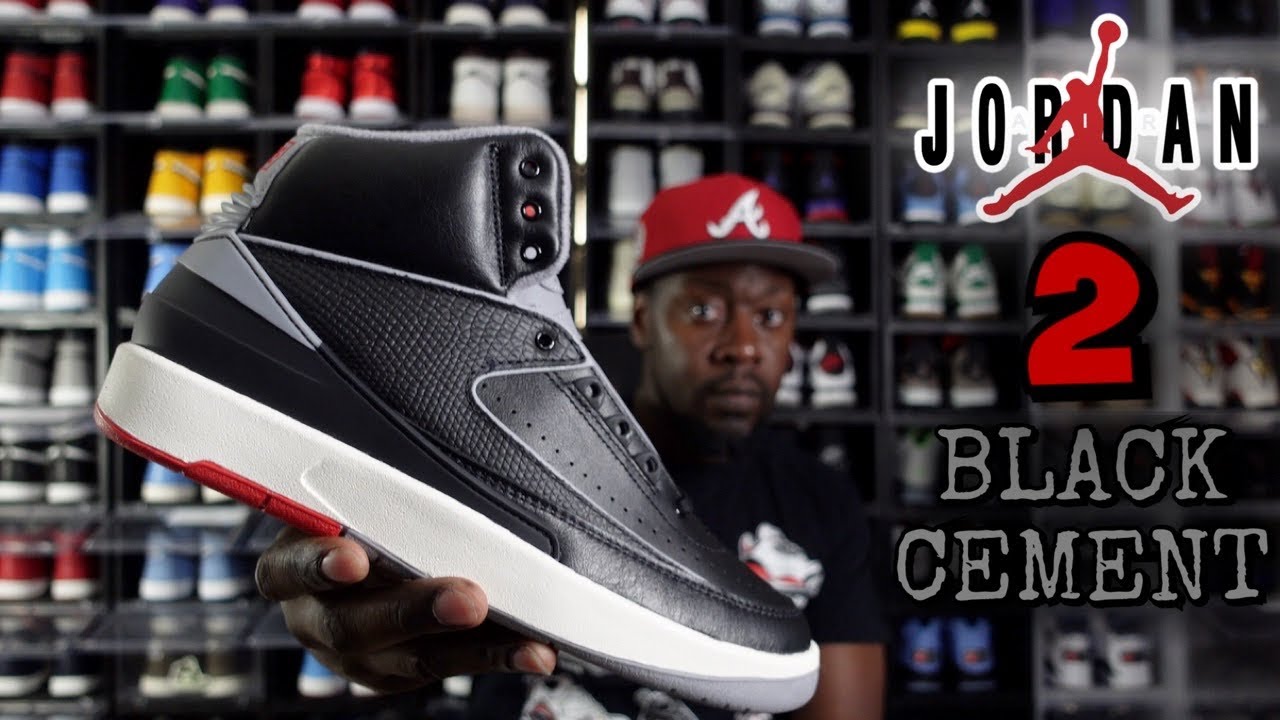 THIS SHOULD'VE BEEN AN OG COLORWAY!! JORDAN 2 BLACK CEMENT REVIEW - YouTube