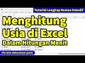 Menghitung usia dalam 1 menit di excel