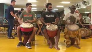 Mamady Keita plays djembe solo for rhythm Kudani with TTMDA team!