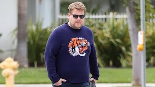 James Corden Is Complimented On His Gucci Sweater As He Showcases His Expensive Taste