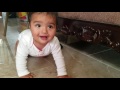 Baby trying to Crawl/walk for the first time