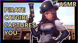 Pirate Catgirl Catnaps You | ASMR | Personal Attention |  [ear taps] [writing]