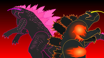 Evolved Godzilla vs. Burning Godzilla: Clash of Titans!
