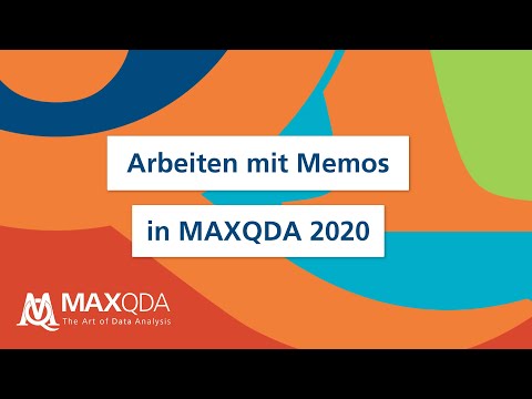 Arbeiten mit Memos in MAXQDA 2020