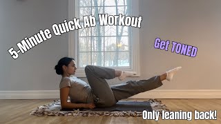 Seated Lean Back Workout | 5 Min Low Impact Core | No Equipment | No Music, Just Timer