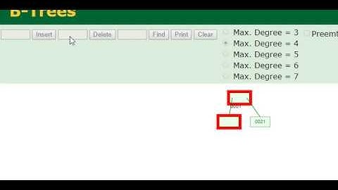 B Tree Implementation