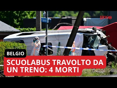 Video Incidente in Belgio, treno travolge uno scuolabus: 4 morti, due adolescenti