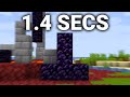 Minecraft Obsidian C Ck Speedrun In 1 4 SECONDS