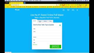 Using Poll Maker for Online Voting