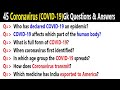 45 Coronavirus COVID19 Important Gk Questions  Answers in English || Coronavirus GK