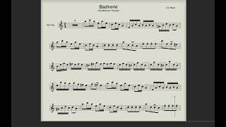 Bach - Badinerie (Sheet Music for Saxophone Alto) Cmoll version