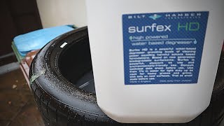 How to clean your tyres using surfex HD.