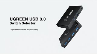 UGREEN USB 3.0 Switch Selector | 4 Port 2 Computers Switcher Adapter for PC