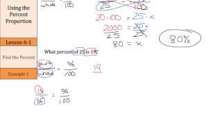 Using the Percent Proportion