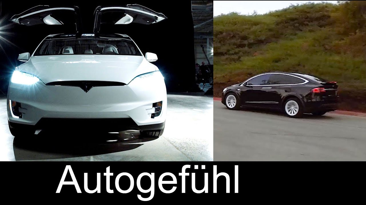 neuero ship unloader Tesla Model X preview shots Exterior/Interior Crossover SUV wing doors - Autogefühl