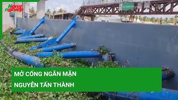 Mở cống ngăn mặn Nguyễn Tấn Thành