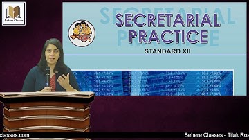 00 12th Commerce Secretarial Practice Introduction New Syllabus HSC Board