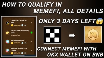 Connect OKX Wallet With MeMefi On Bnb | How To Qualify In Memefi AirDrop Important Steps