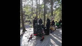 Snowmobiling at the Tug Hill 380’ deep Gorge