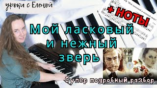 🔥 МОЙ ЛАСКОВЫЙ И НЕЖНЫЙ ЗВЕРЬ как играть на ПИАНИНО + НОТЫ