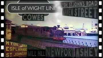Stoomtrein van ISLE of WIGHT RYDE naar COWES 1960