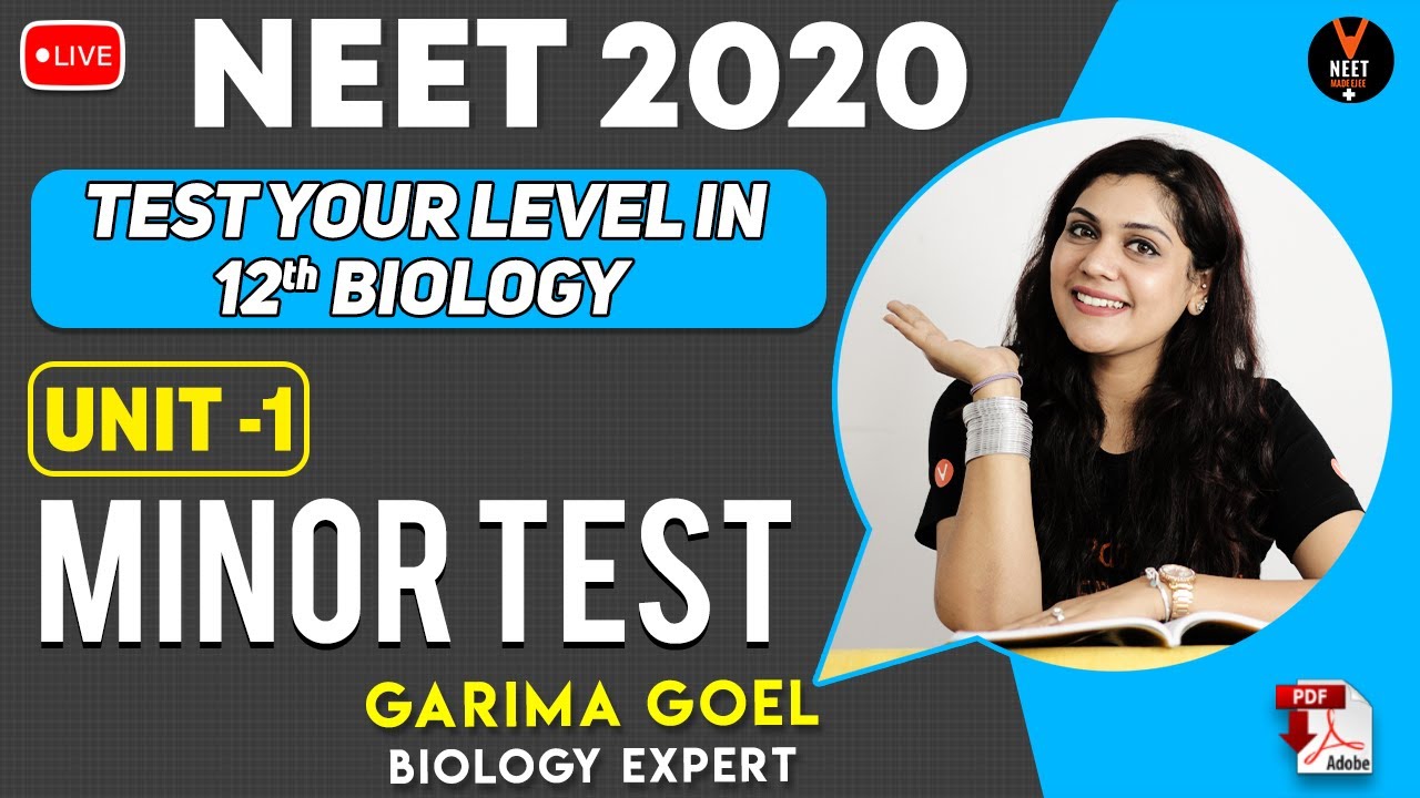 NEET Biology MCQ Test your Biology Class 12 Unit 1 Crash Course