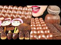 ASMR CHOCOLATE PARTY: BUBBLE CHOCOLATE, MOCHI, MACARON, ROLL CAKE, MOST POPULAR CHOCOLATE DESSERT 먹방