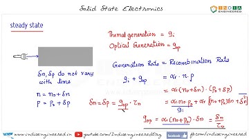 Solid State Electronics | Steady Sate Excess Carrier Generation and Quasi Fermi Level
