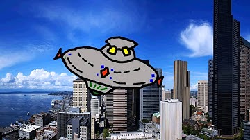 Ufo Attack on seattle - easy flash cs3 animation