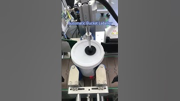 Automatic bucket labeling machine #labelingmachine #bucketlabelingmachine #labelingequipment#labeler