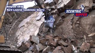 Belgium XR40 - Hard Layered Sandstone Quarry - Xcentric Ripper XR40