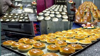 Perfect Burger Bun Making in Bakery's | Eggless Bun | KFC Burger Bun | Hamburger Bun | Macclub bun