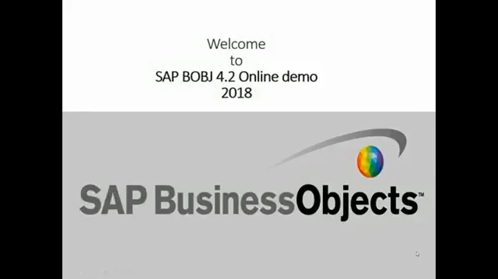 SAP Business Objects 4.2 Online Training  for beginners