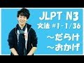 Japanese lessons JLPT N3 Grammar #1-1