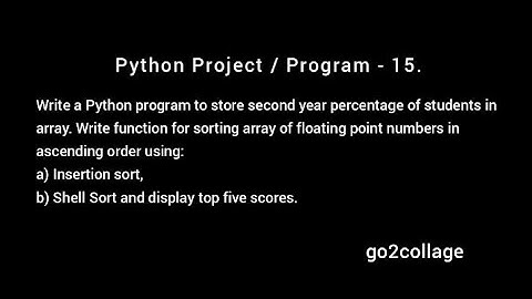 EP 15 | Language Python | Program | Project I go2collage