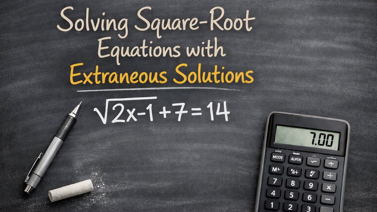 Solving Square Root Radical Equations with Extraneous Solutions (Part 2)