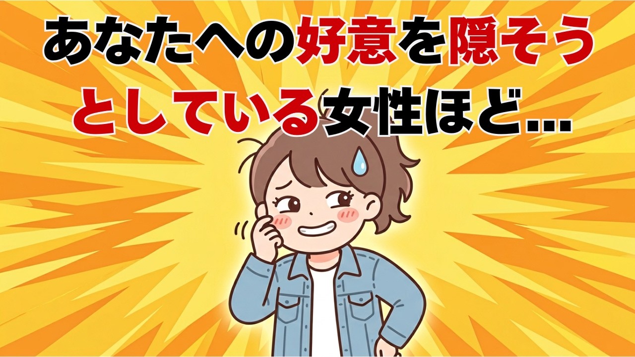 実は、あなたへの好意を隠そうとしている女性ほど...