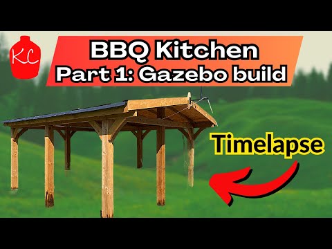 Video: BBQ Kitchen Build - Part 1 - How I built a Gazebo - Timelapse