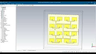 AI machine learning train array design for 2.45ghz with high gain  cst