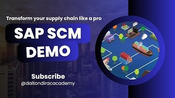 SAP SCM Demo Class | Learn SAP Supply Chain Management Step-by-Step | Dalton Dirac Academy