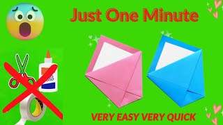 DIY - Easy origami envelope tutorial |without glue, Tap