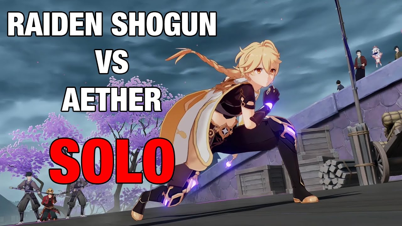 Raiden Shogun vs Aether SOLO | Genshin Impact - YouTube