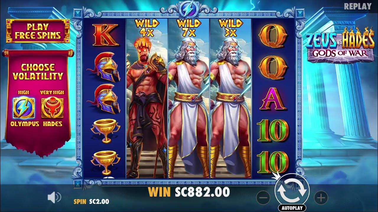 [2024] ZEUS VS. HADES GODS OF WAR - WIN 441x BONUS - PRAGMATIC PLAY ...