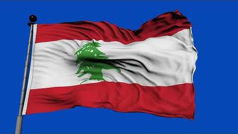 🚩Lebanon Flag Waving | GREEN SCREEN & CHROMA MATTE🚩