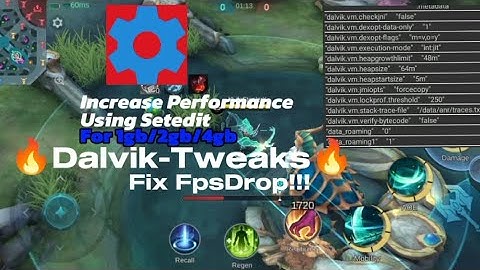 Fix Low End lag using SetEdit! | Fix FpsDrop | Dalvik Tweaks | For low end Devices | System/Global