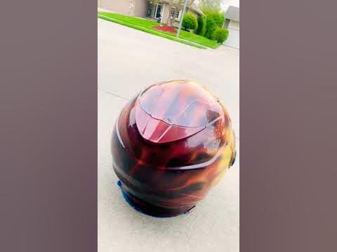 INSANE sunflower on true fire airbrushed motorcycle helmet #airbrush